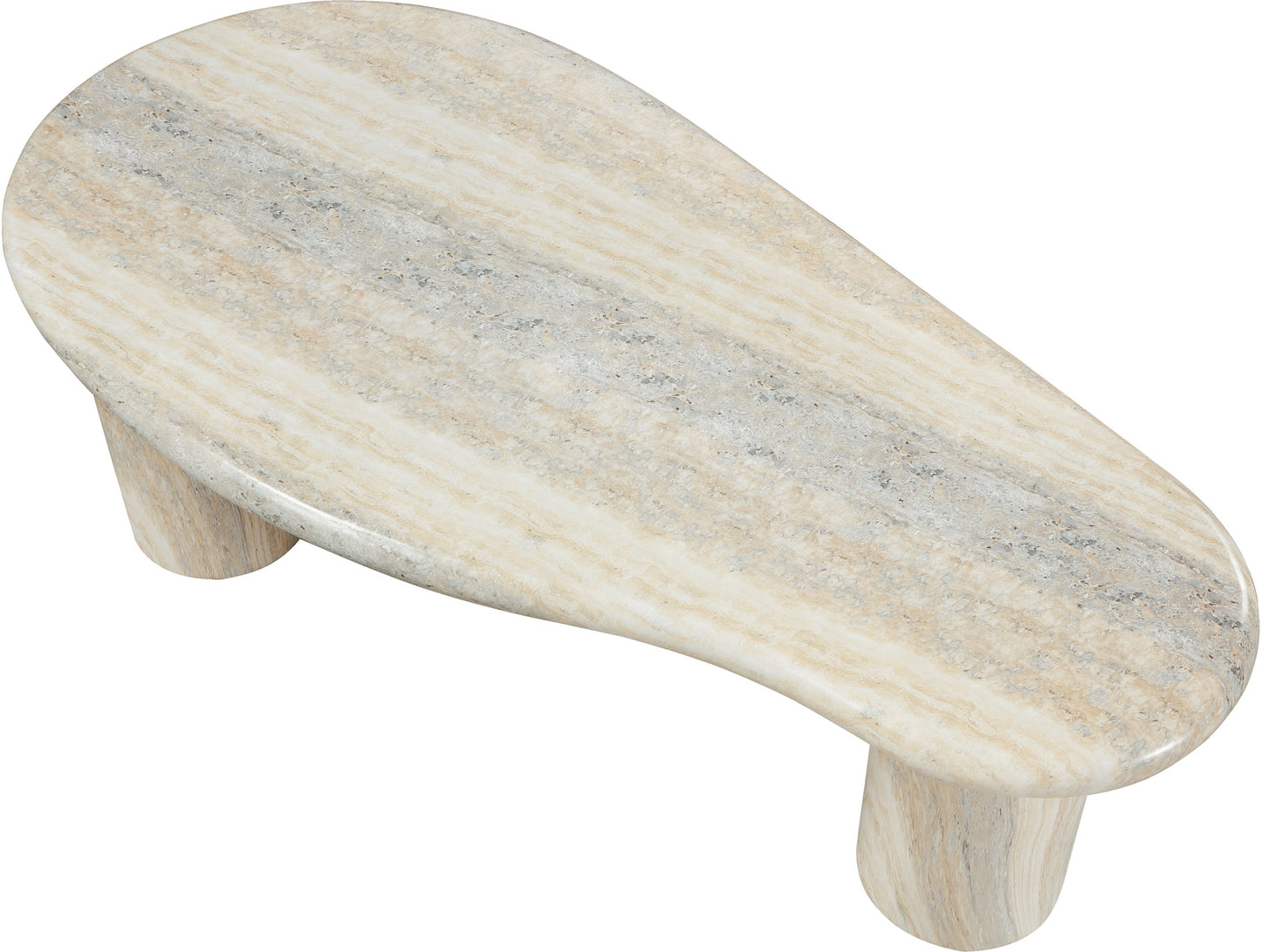 Sassari Travertine Finish Coffee Table