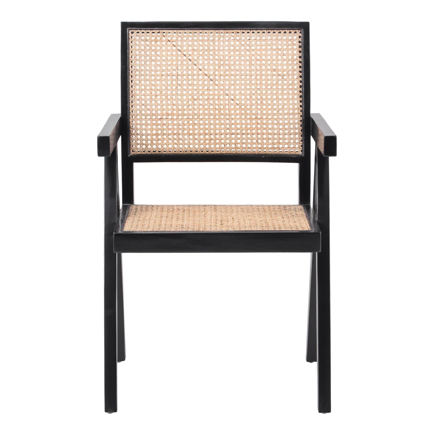 Bordeaux Set of 2 Rattan Dining Chairs in Black Mahogany