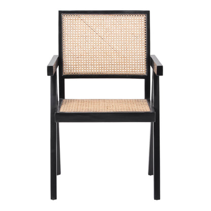 Bordeaux Set of 2 Rattan Dining Chairs in Black Mahogany