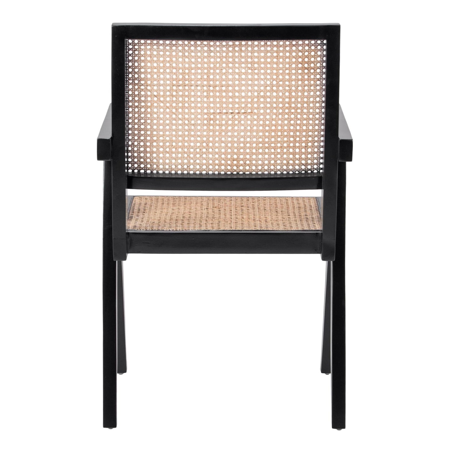 Bordeaux Set of 2 Rattan Dining Chairs in Black Mahogany
