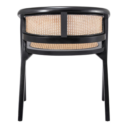 Seine Mahogany Rattan Dining Chair in Black Natural