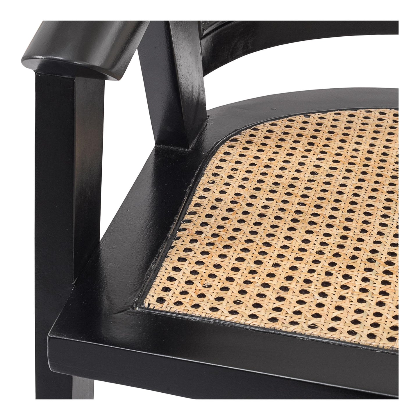 Seine Mahogany Rattan Dining Chair in Black Natural