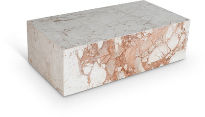 Breccia Marble Plinth Coffee Table