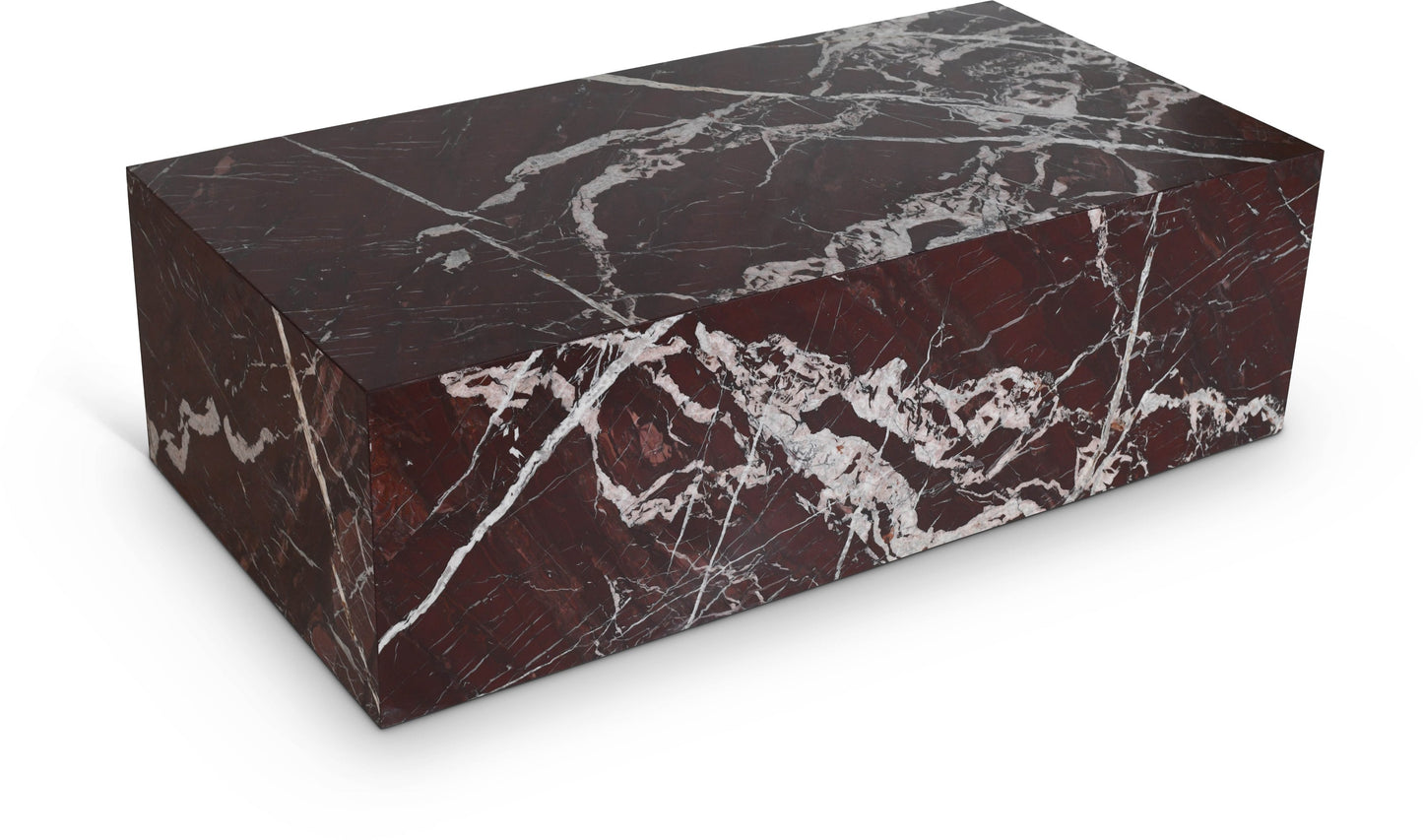 Cherry Marble Plinth Coffee Table