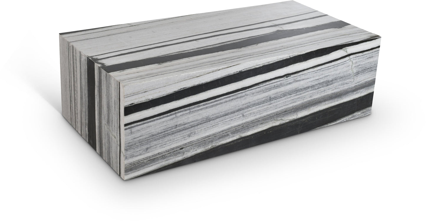 Panda Marble Plinth Coffee Table