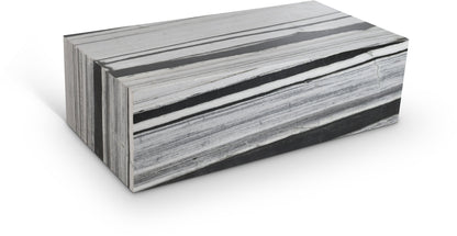 Panda Marble Plinth Coffee Table