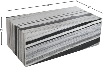 Panda Marble Plinth Coffee Table