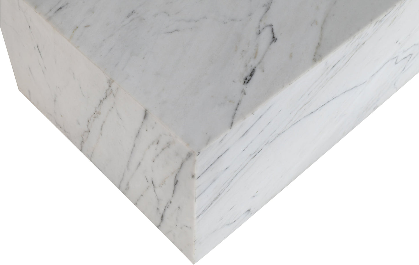 White Marble Plinth Coffee Table