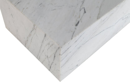 White Marble Plinth Coffee Table