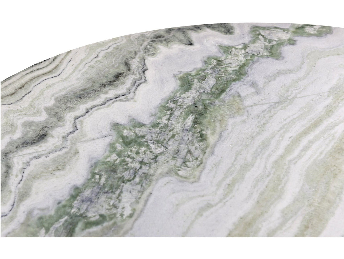 Celia 48 Round Dining Table with Green Onyx Panda Marble