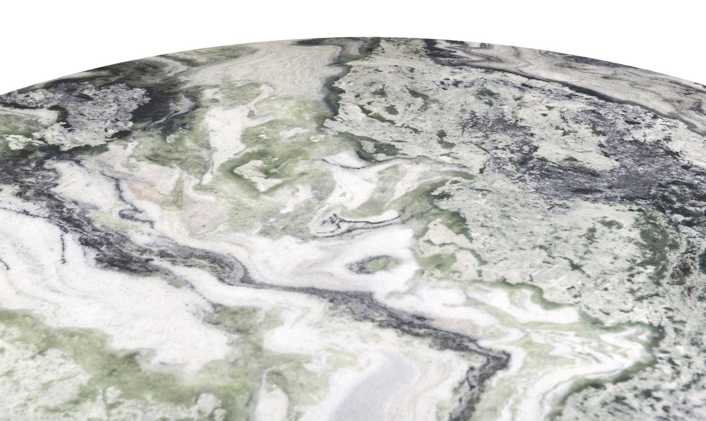 Celia 48 Round Dining Table with Green Onyx Panda Marble