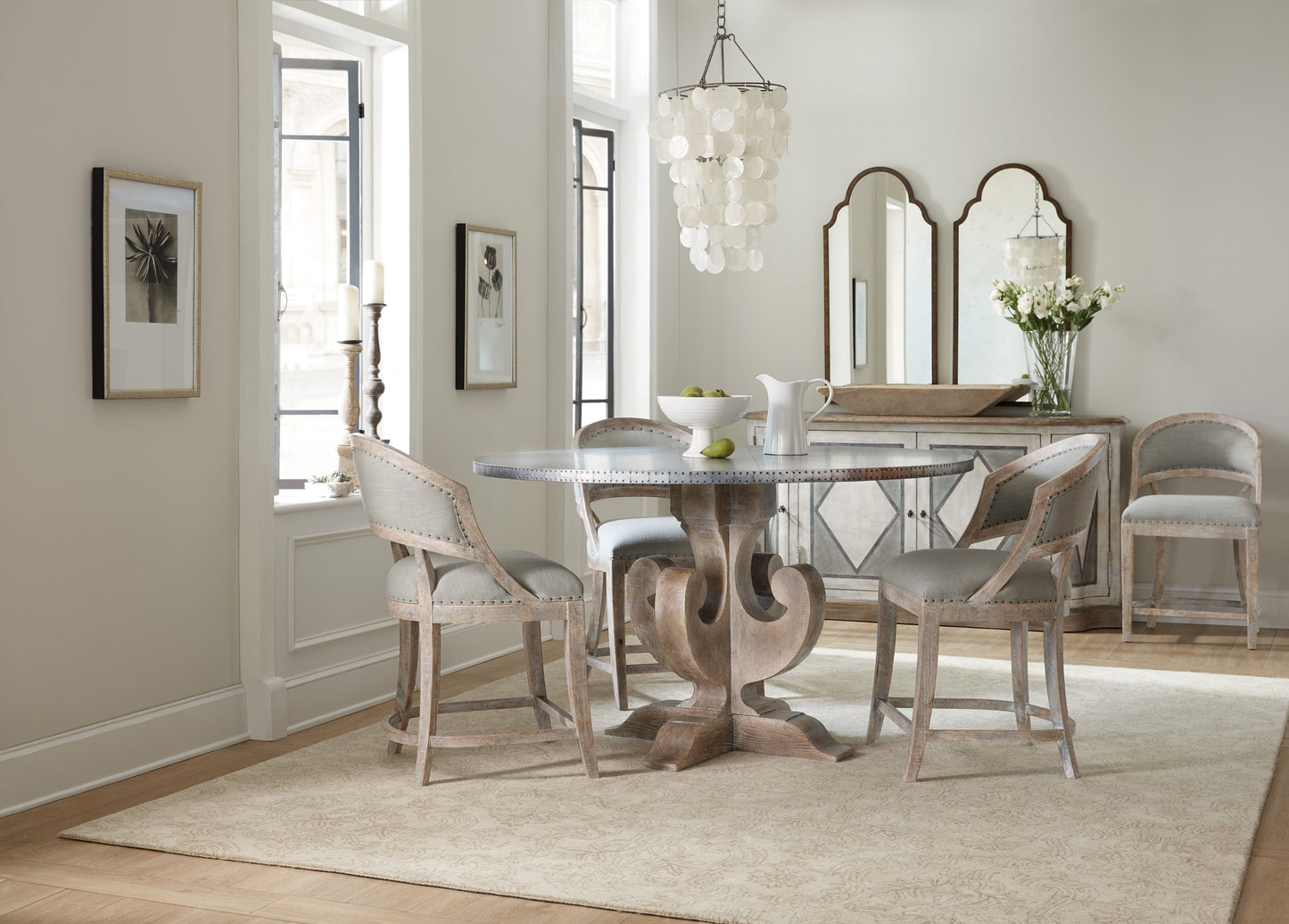 Boheme Ascension 60 Round Dining Table – Adjustable Height