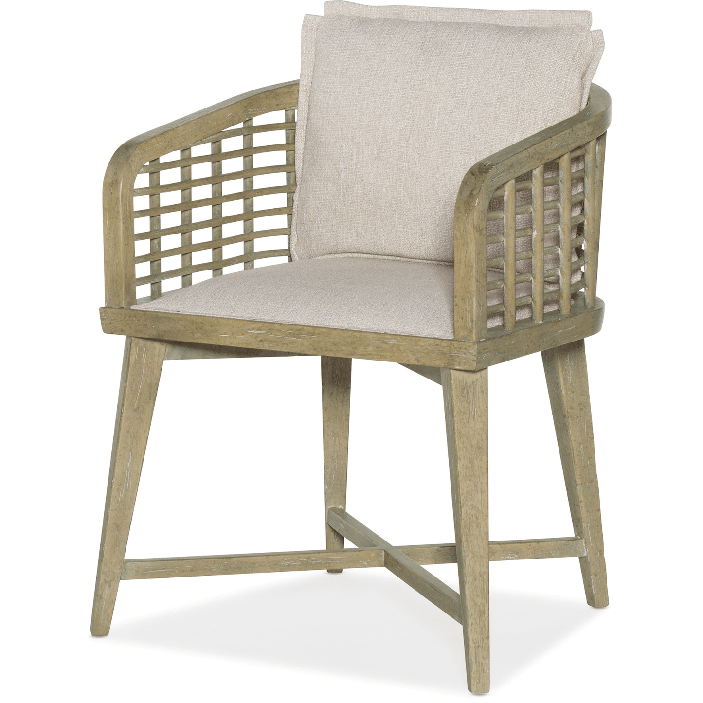 Surfrider Barrel Back Chair in Driftwood Finish with Cane