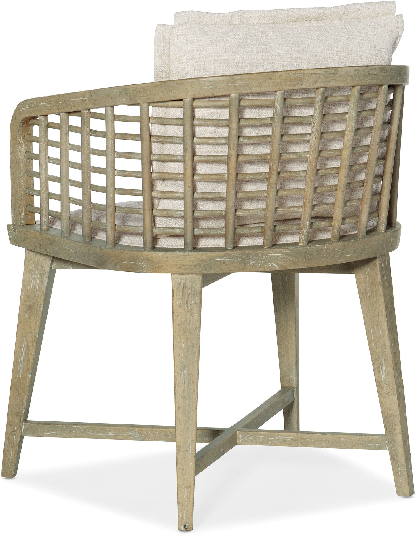 Surfrider Barrel Back Chair in Driftwood Finish with Cane