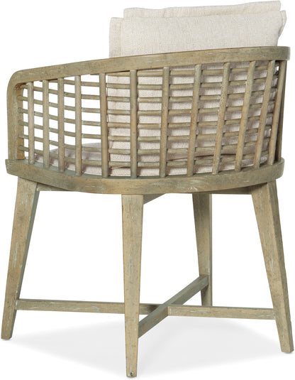 Surfrider Barrel Back Chair in Driftwood Finish with Cane
