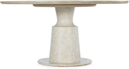 Cascade 60 Round Pedestal Dining Table – Taupe Finish