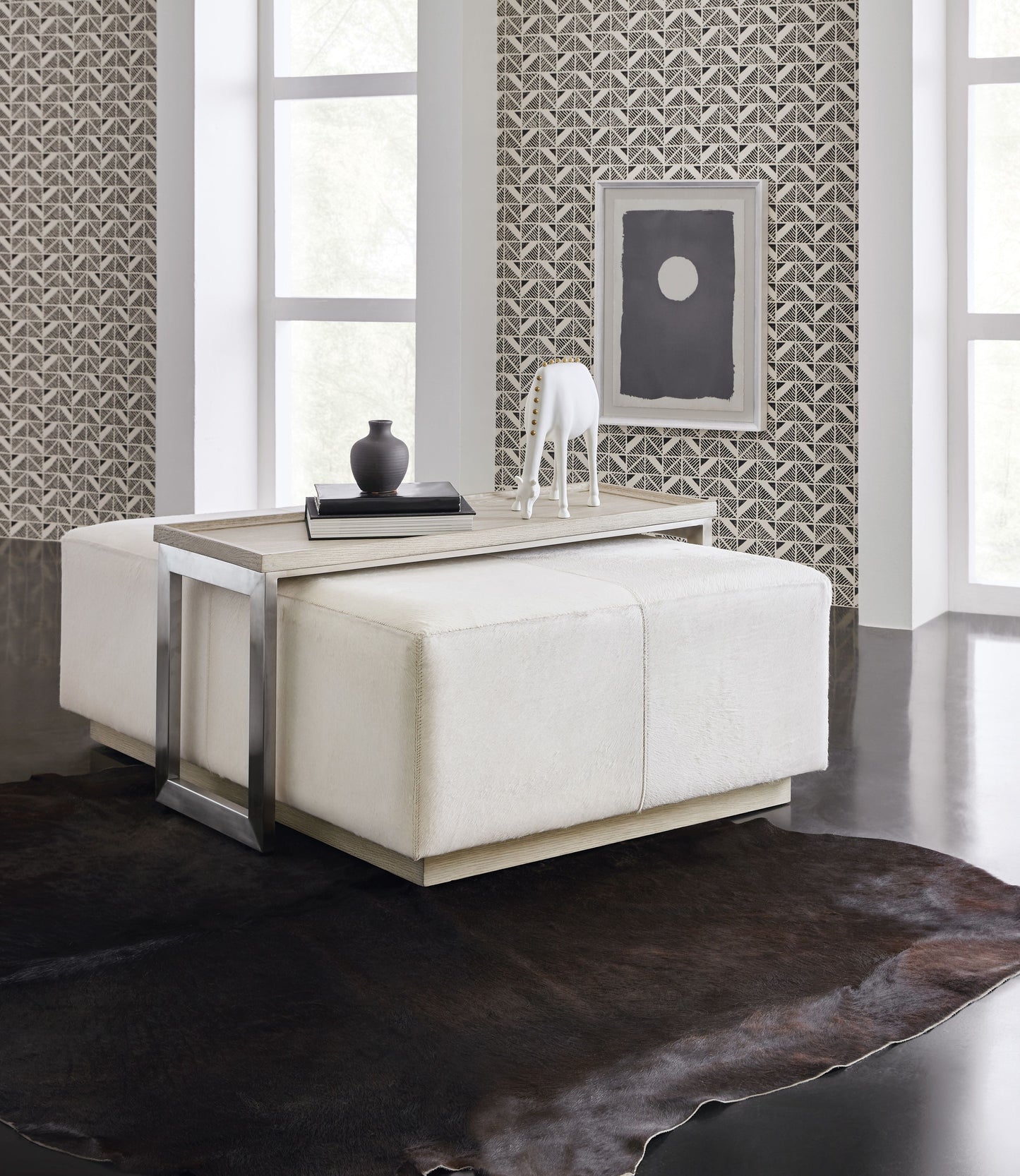 Melange Bridged Cocktail Table