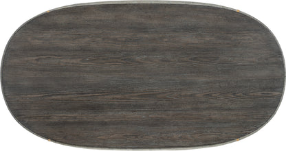 Dylian Coffee Table Gray Crocodile Finish with Gold Accents