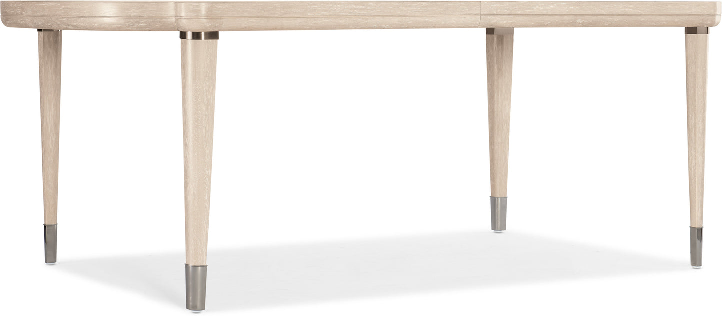 Nouveau Chic Rectangle Dining Table – Oak & Metal Accents