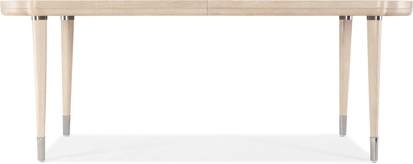 Nouveau Chic Rectangle Dining Table – Oak & Metal Accents