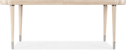 Nouveau Chic Rectangle Dining Table – Oak & Metal Accents