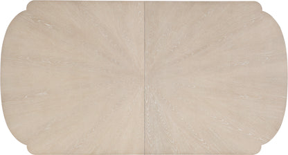 Nouveau Chic Rectangle Dining Table – Oak & Metal Accents