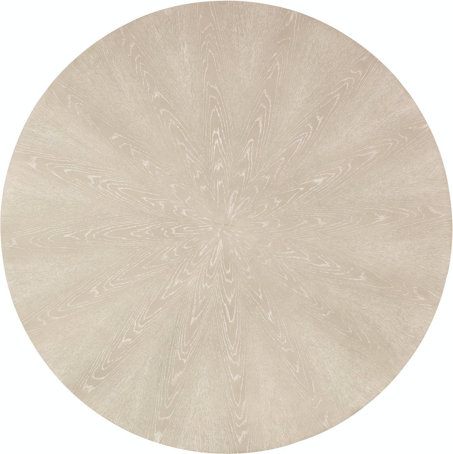 Nouveau Chic Round Pedestal Dining Table, Oak Veneer Finish