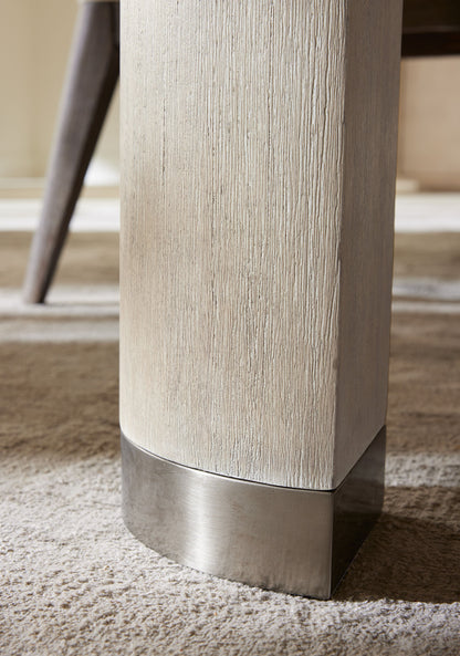 Modern Mood Leg Dining Table – Diamond Oak & Pewter Accents