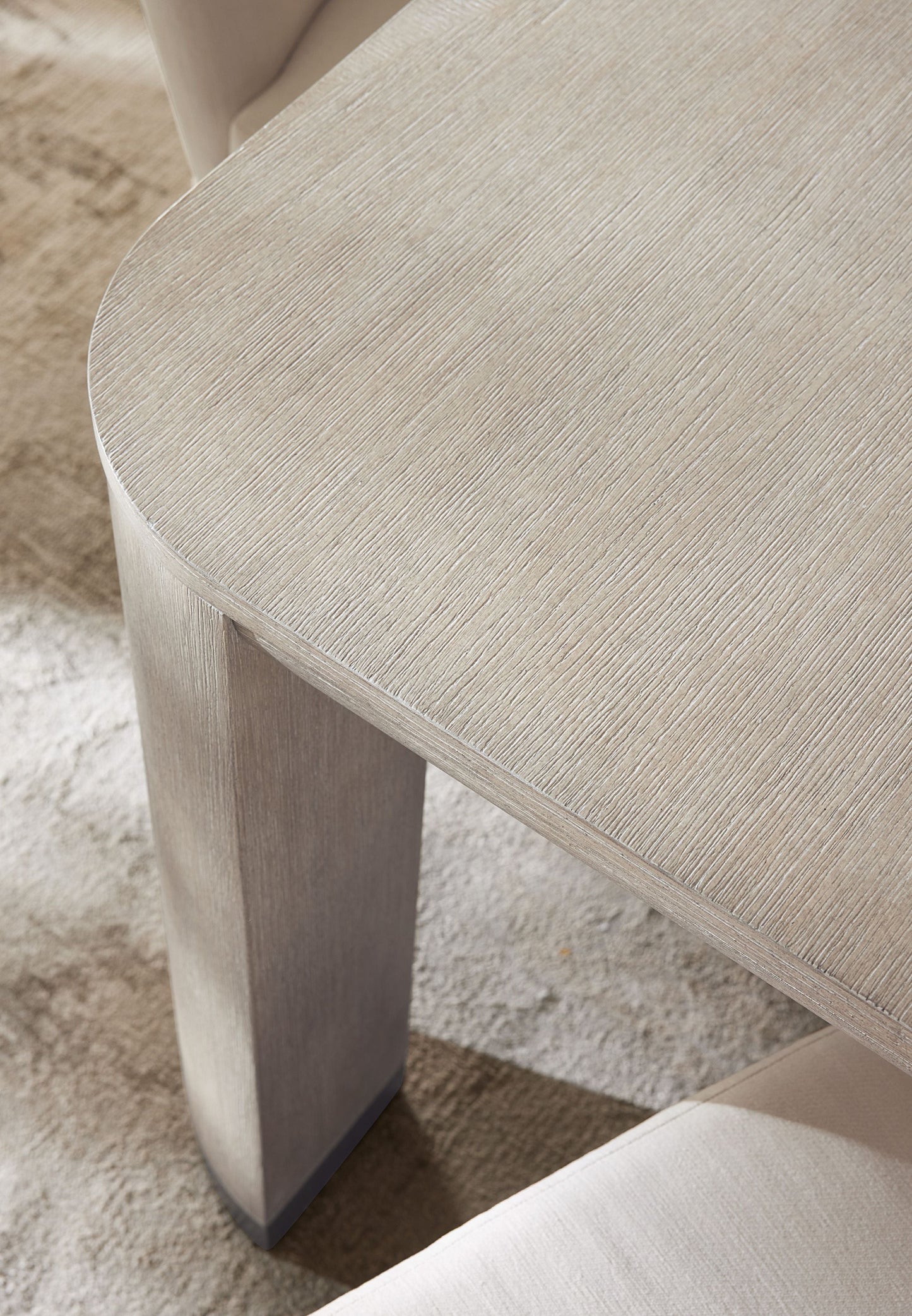 Modern Mood Leg Dining Table – Diamond Oak & Pewter Accents