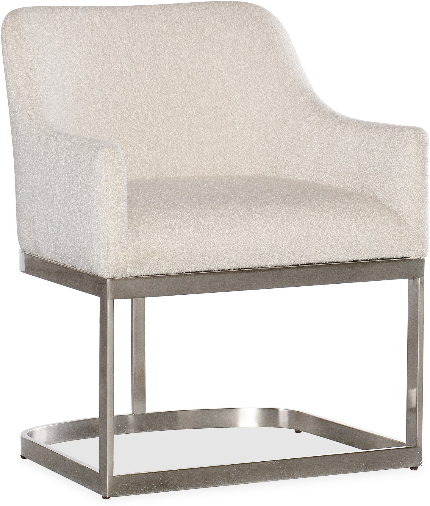 Modern Mood Upholstered Arm Chair Boucle Fabric & Metal Base