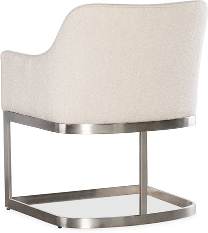 Modern Mood Upholstered Arm Chair Boucle Fabric & Metal Base