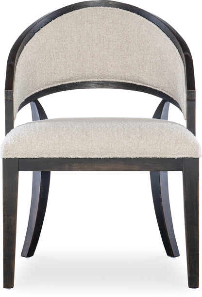 Retreat Cane Barrel Back Chair Black Sand Organic Dining
