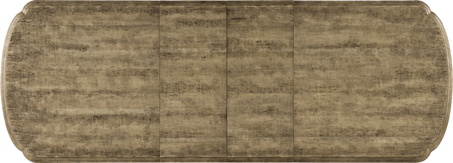 La Grange Le Vieux Double Pedestal Table – Pecky Hickory