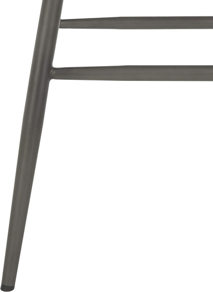 Aster Set of 2 Tufted Bar Stools – Camel PU Leather, Retro