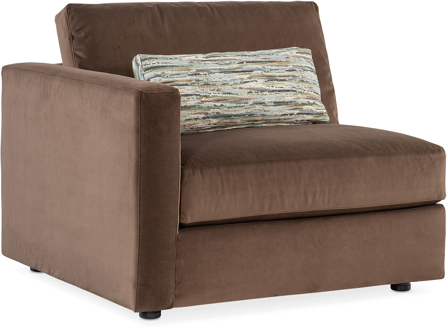 Cobble Hill Sectional with Ottoman – Chocolate Brown