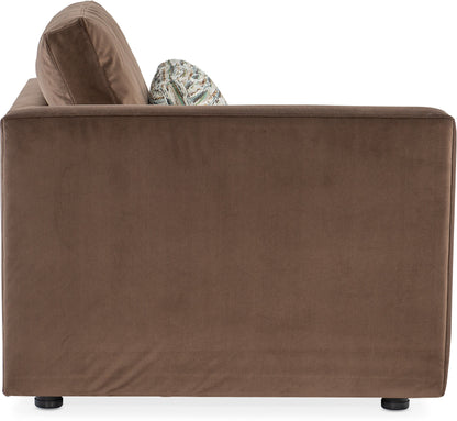 Cobble Hill Sectional with Ottoman – Chocolate Brown