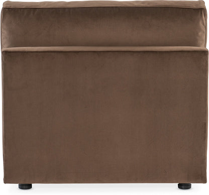 Cobble Hill Sectional with Ottoman – Chocolate Brown