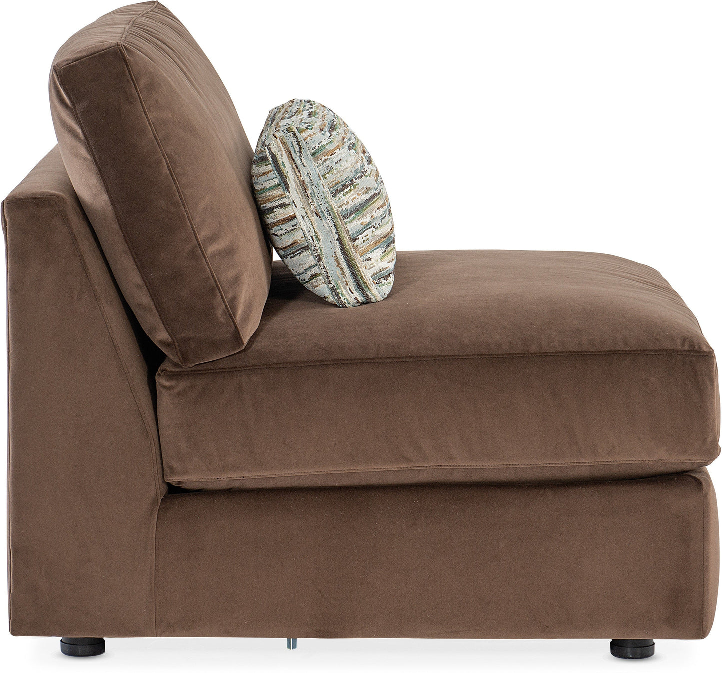 Cobble Hill Sectional with Ottoman – Chocolate Brown