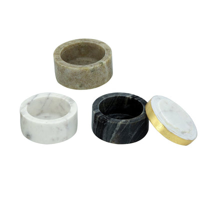 Ketch 3-Tier Marble Stacking Jars Lid – Black, White, Brown