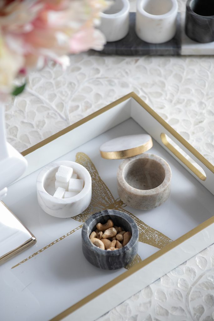 Ketch 3-Tier Marble Stacking Jars Lid – Black, White, Brown