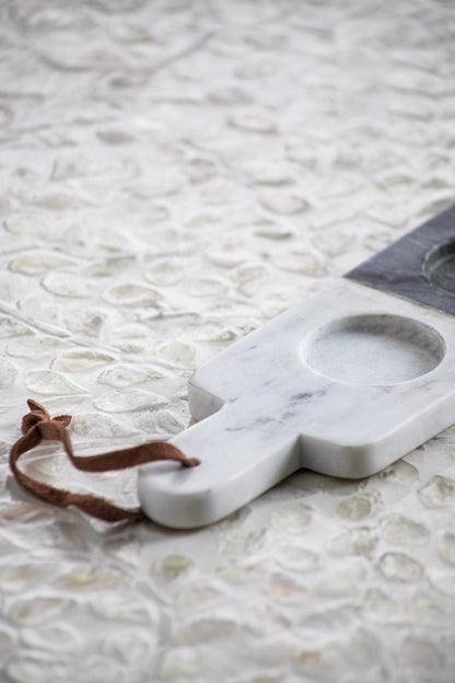 Jayce Marble Condiment Cups & Tray Set of 4 for Serving