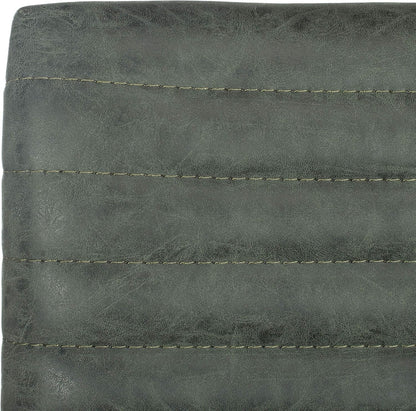 Mckay Bar Stool Ash Green – Retro Faux Leather Stool