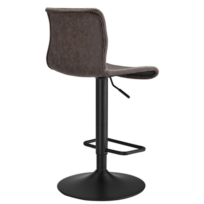 Jayden Gaslift Swivel Bar Stool – Vintage Coffee Brown