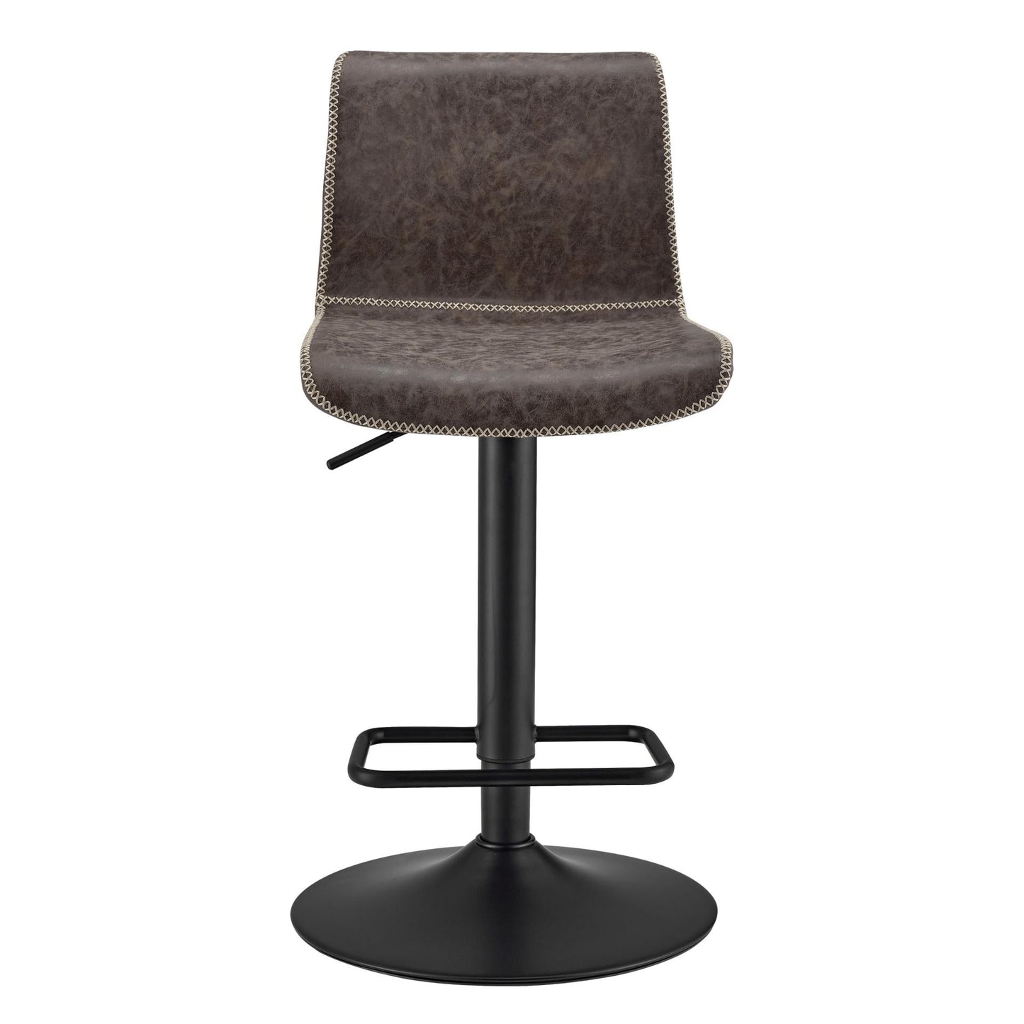 Jayden Gaslift Swivel Bar Stool – Vintage Coffee Brown