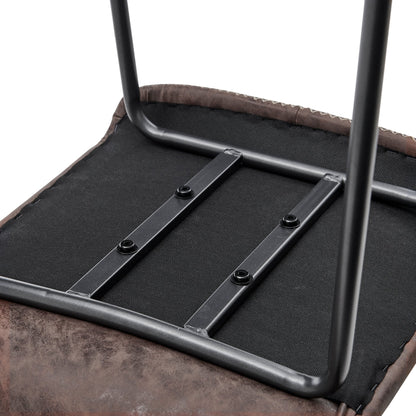 Jayden PU Counter Stool – Vintage Coffee Brown, Set of 2