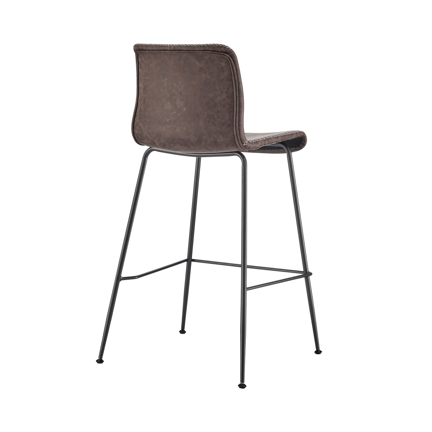 Jayden PU Counter Stool – Vintage Coffee Brown, Set of 2