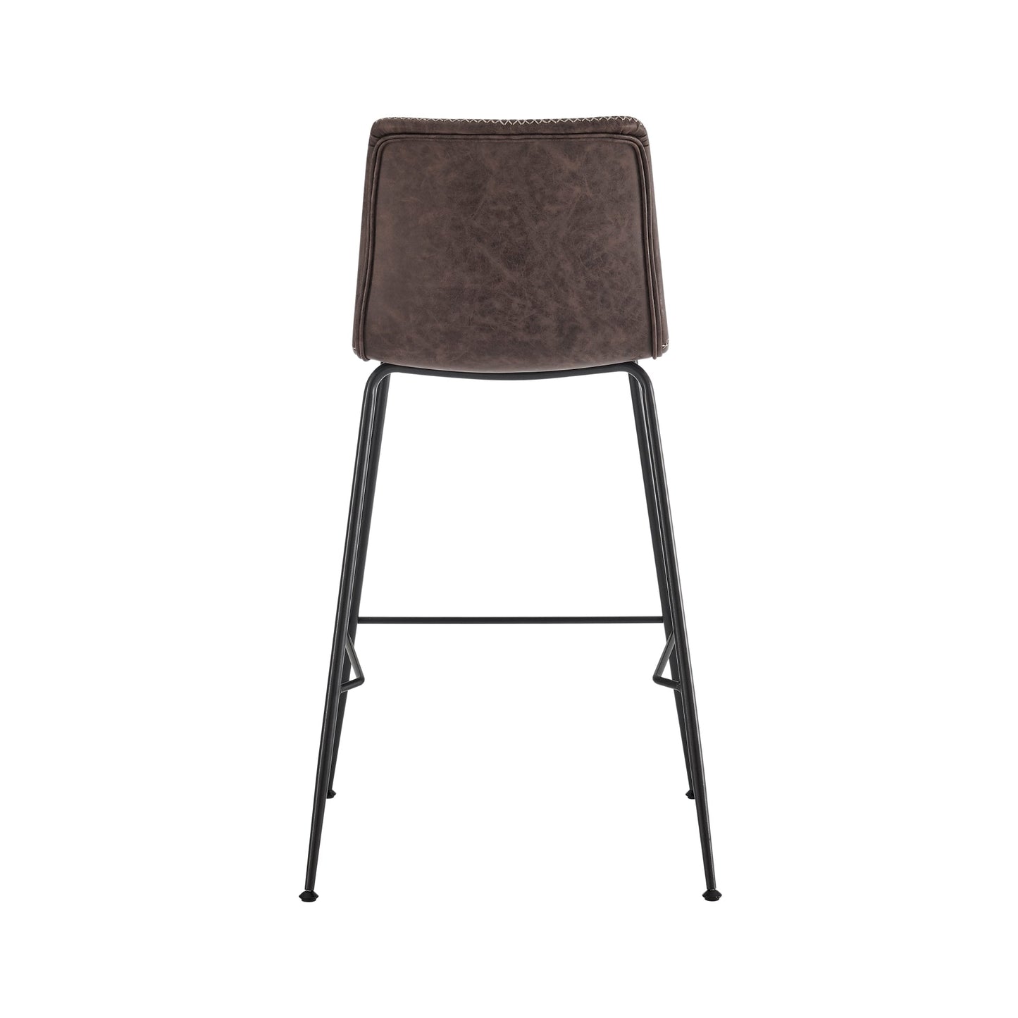 Jayden PU Counter Stool – Vintage Coffee Brown, Set of 2