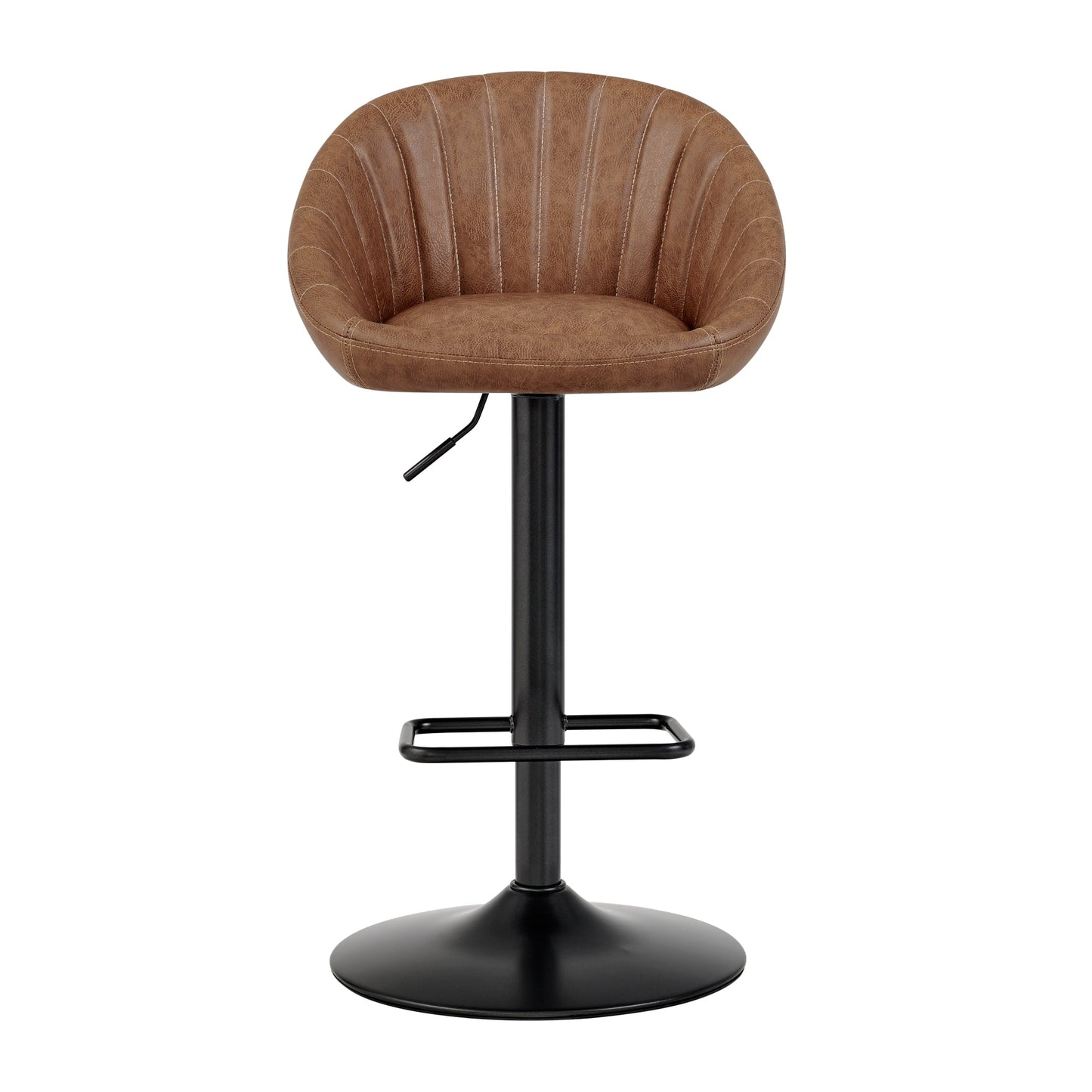 Watson KD PU Gaslift Swivel Bar Stool, Umber Brown
