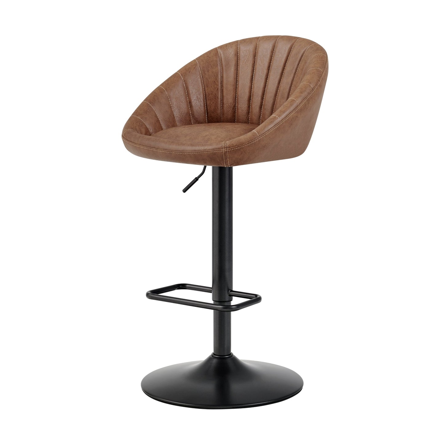 Watson KD PU Gaslift Swivel Bar Stool, Umber Brown