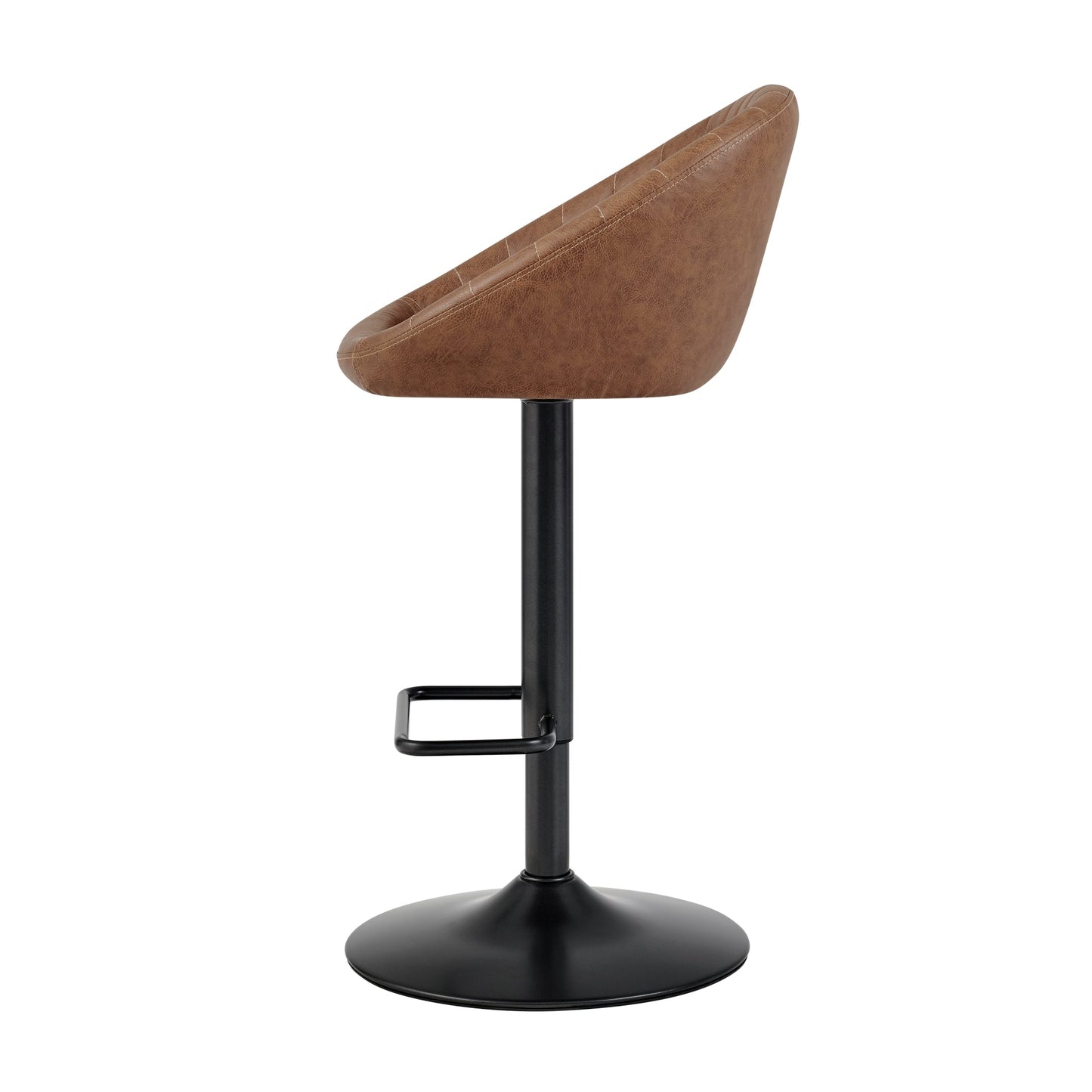 Watson KD PU Gaslift Swivel Bar Stool, Umber Brown